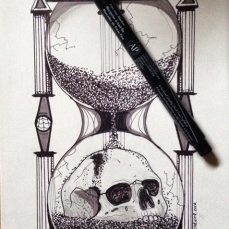 TIME IS DECAYING. 2016. Primsacolor Fine Marker.